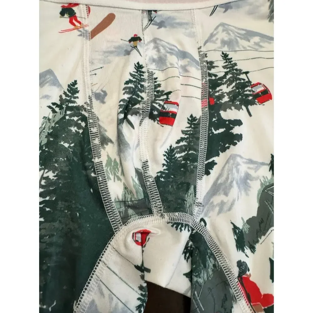 American Eagle Outfitters flex boxer shorts size small with ski resort scene